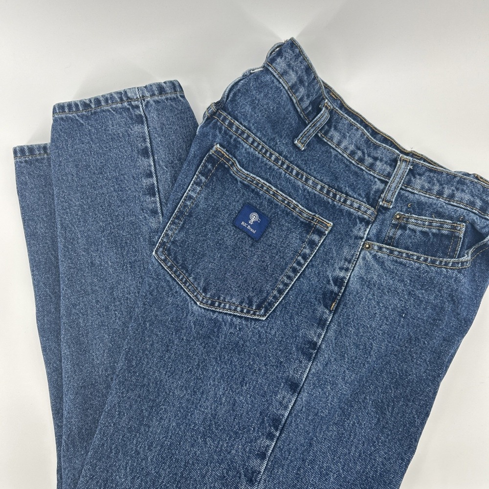 RK Brand Jeans Men's 34 Blue Denim Mid Rise Straight Relaxed Fit Cotton Cowboy